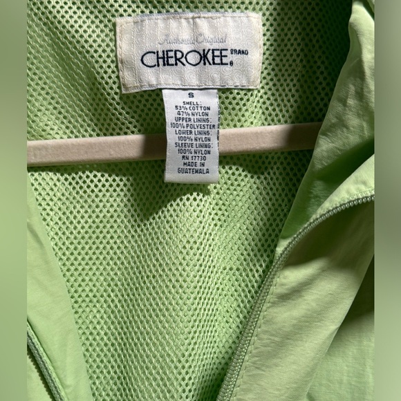 EUC Cherokee Women’s Lime Green Hooded Zip Up Jacket Size Small - Picture 8 of 8